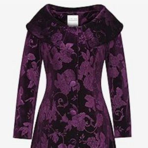 CHIC STAR Women's Purple Velvet Victorian Coat SZ 1X - 14 M